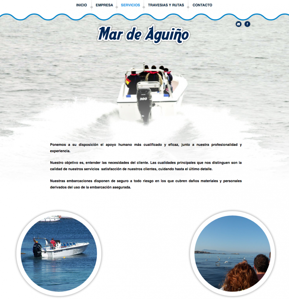 Diseño nueva web de turismo náutico | Mar de Aguiño