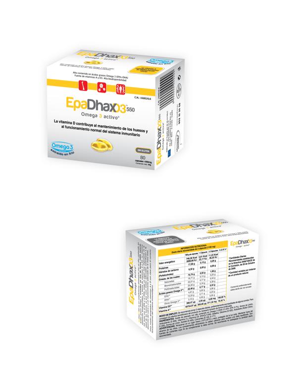 Elaboración del diseño de packaging  | EpaDhax  Omega 3 Activo