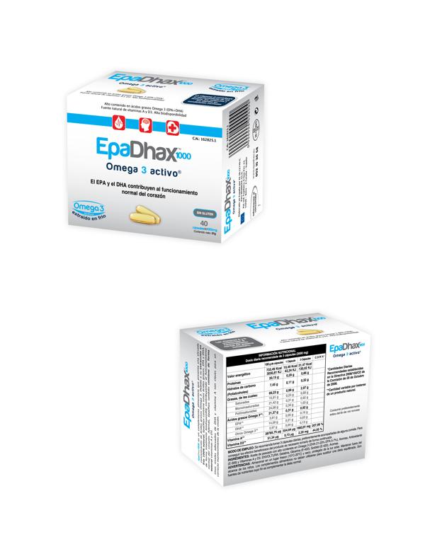 Elaboración del diseño de packaging  | EpaDhax  Omega 3 Activo