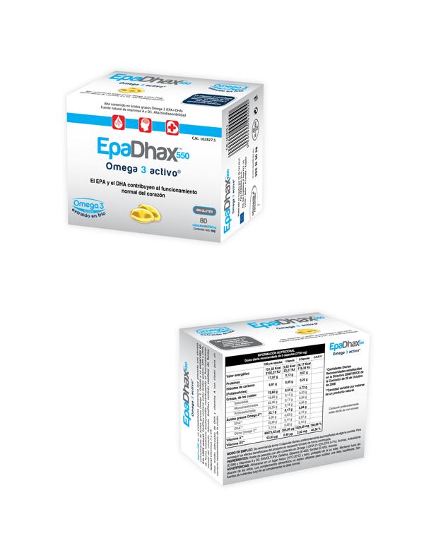 Elaboración del diseño de packaging  | EpaDhax  Omega 3 Activo