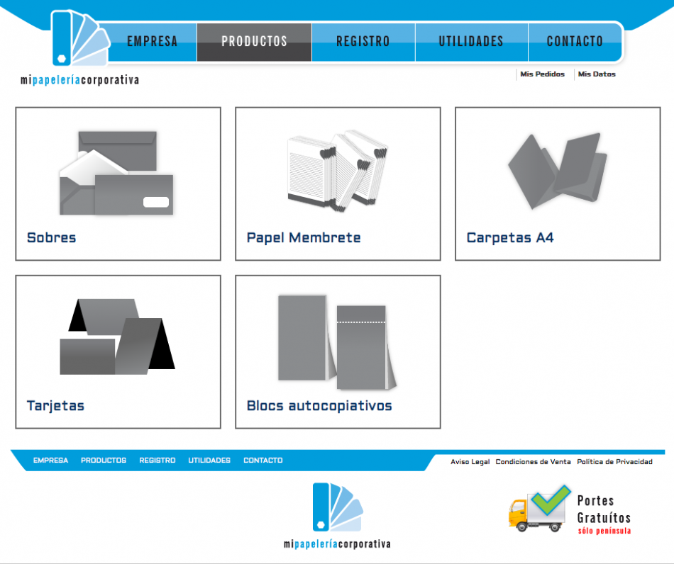 Tienda Online de Venta online, Mi papeleria corporativa | Salvora Artes Gráficas
