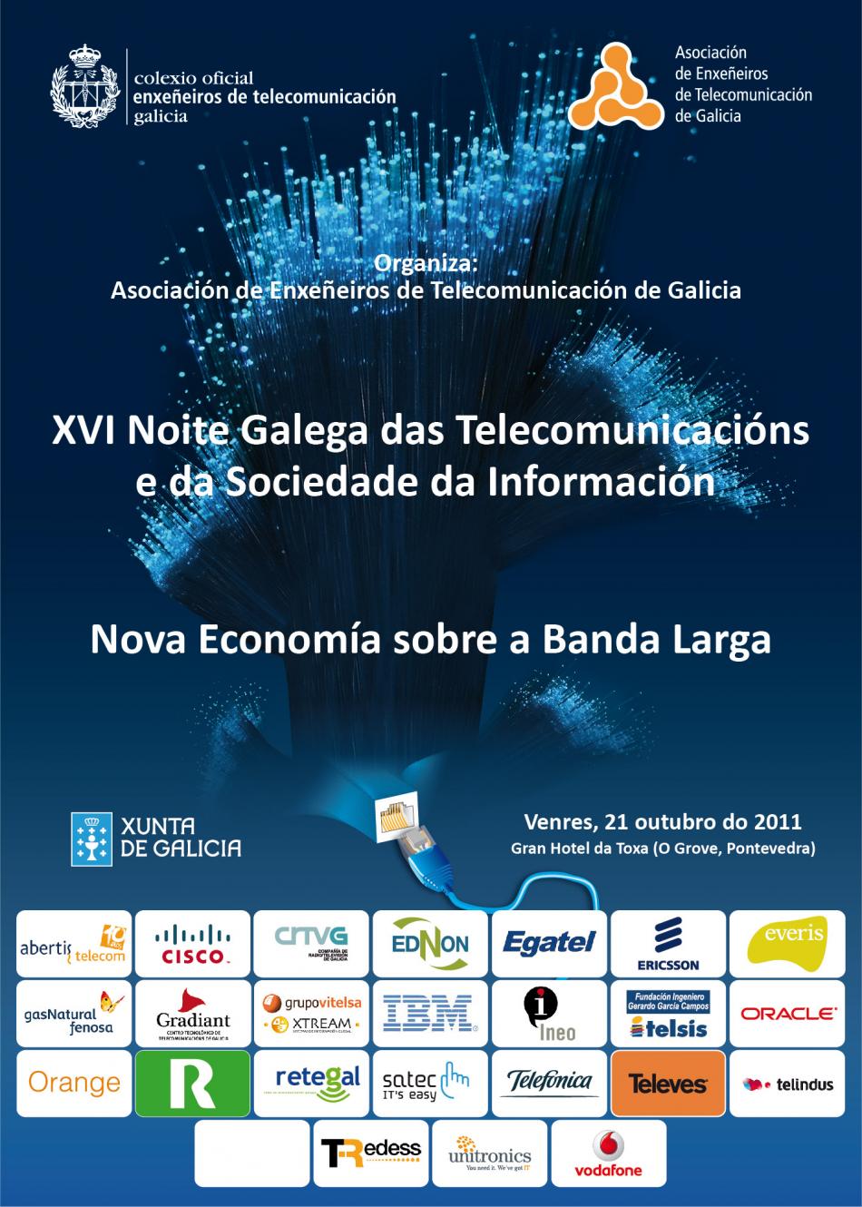 XVI Noite Galega das Telecomunicacións | Colexio oficial de enxeñeiros de telecomunicación Galicia