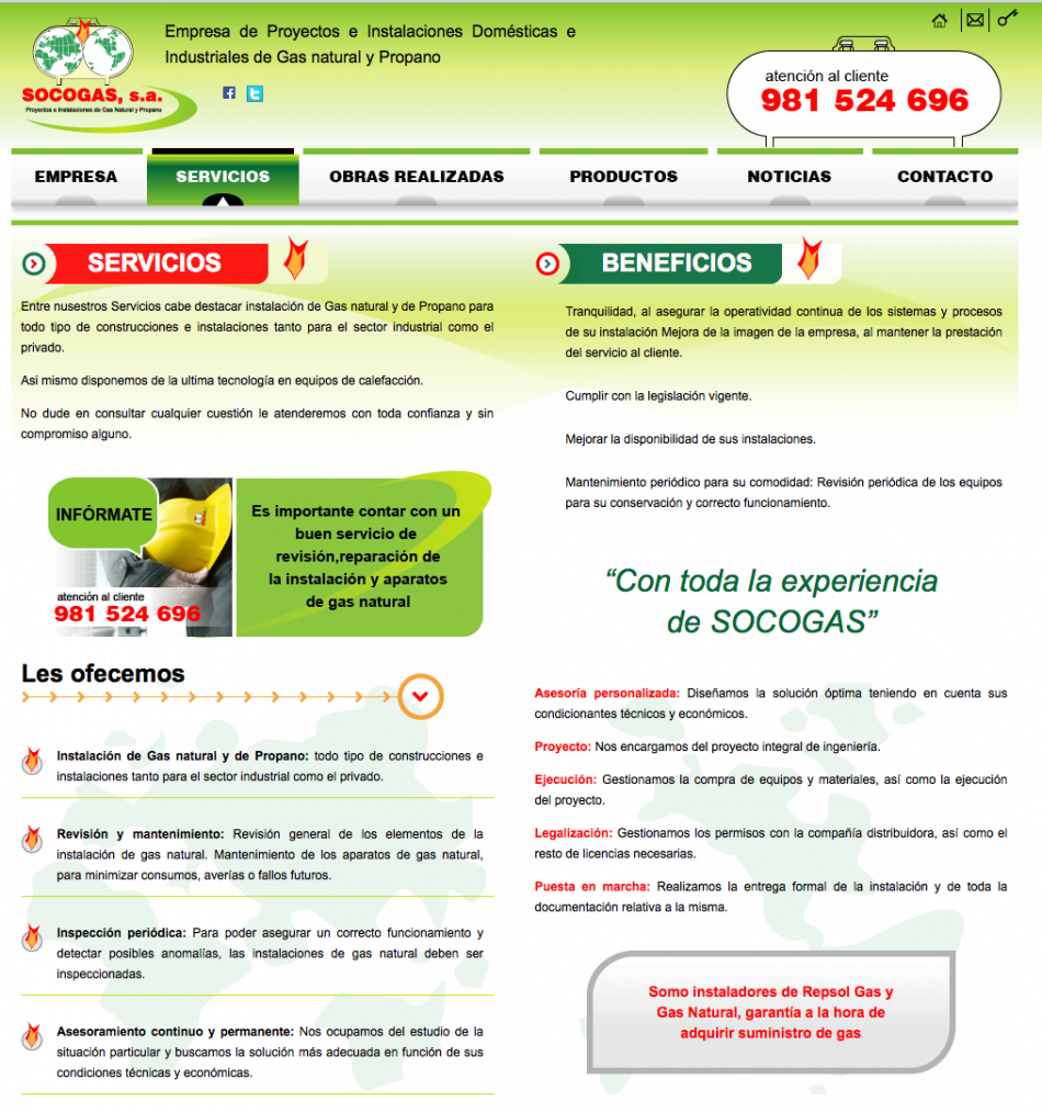Aplicación de Gestión de depósitos y calderas | SocoGas S.A,