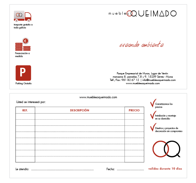 Diseño Imagen Corporativa | Muebles O´Queimado
