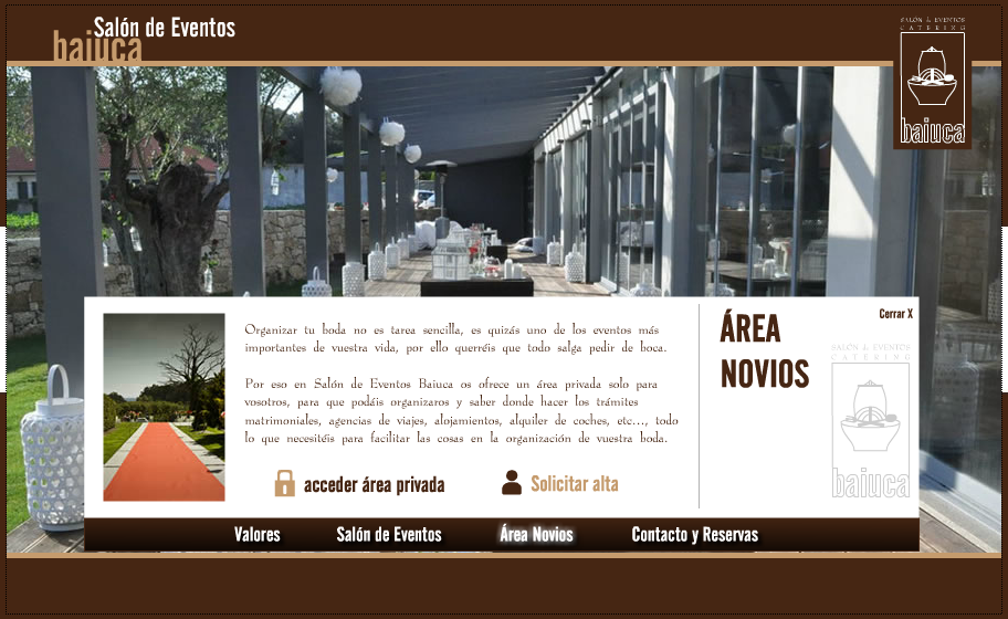 Nueva web salón de eventos | Salón de Eventos Baiuca