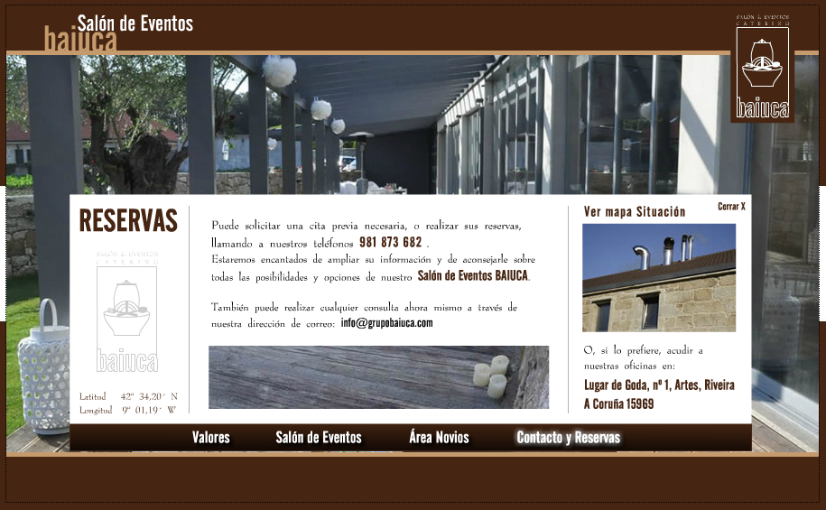 Nueva web salón de eventos | Salón de Eventos Baiuca