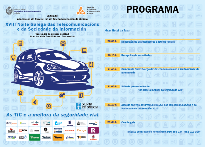 XVIII Noite Galega das Telecomunicacións e da Sociedade da Información | Colexio oficial de enxeñeiros de telecomunicación Galicia
