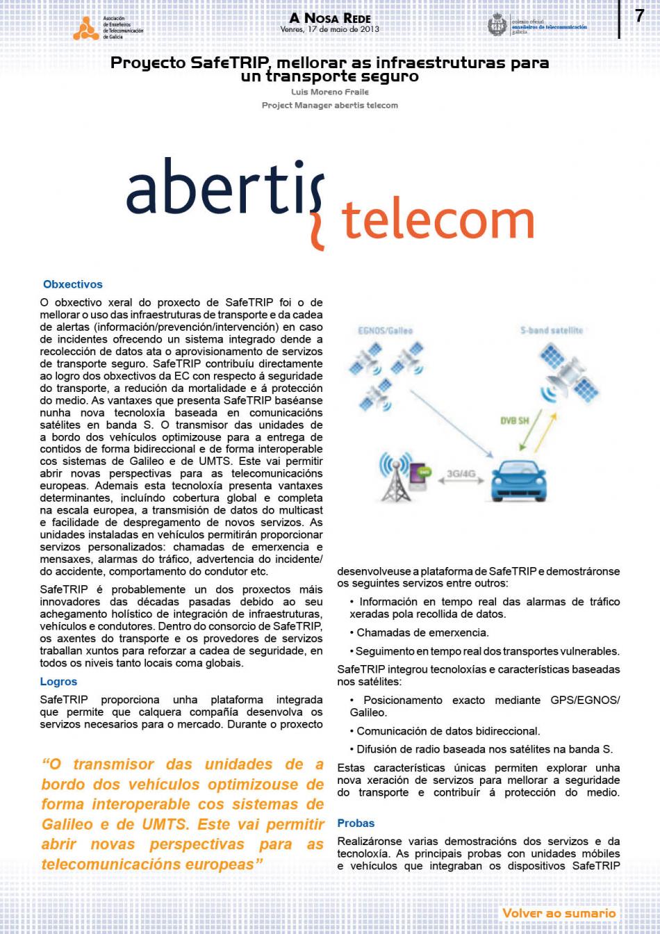 A Nosa Rede | Colexio oficial de enxeñeiros de telecomunicación Galicia