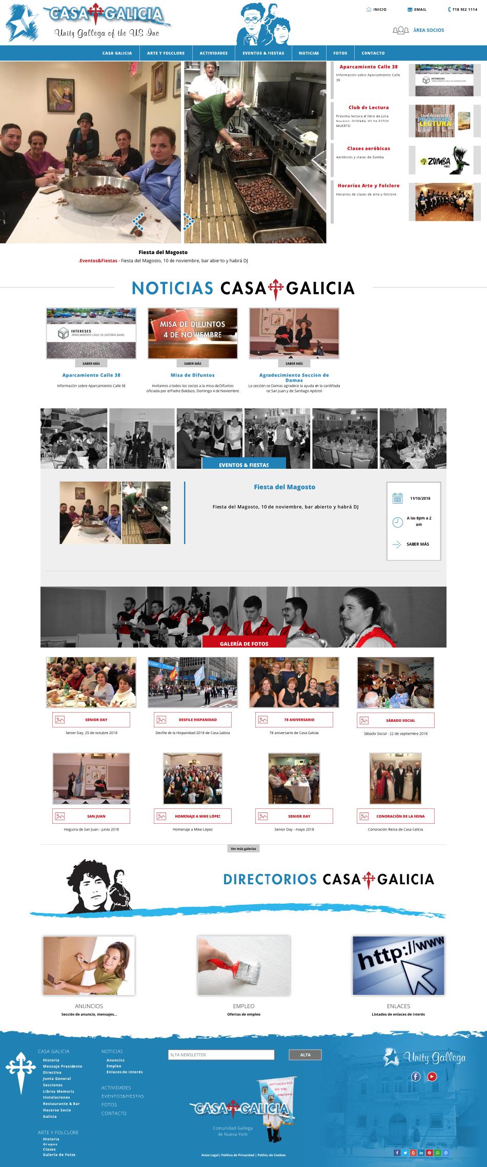 Nueva Web Casa Galicia | Casa Galicia NY