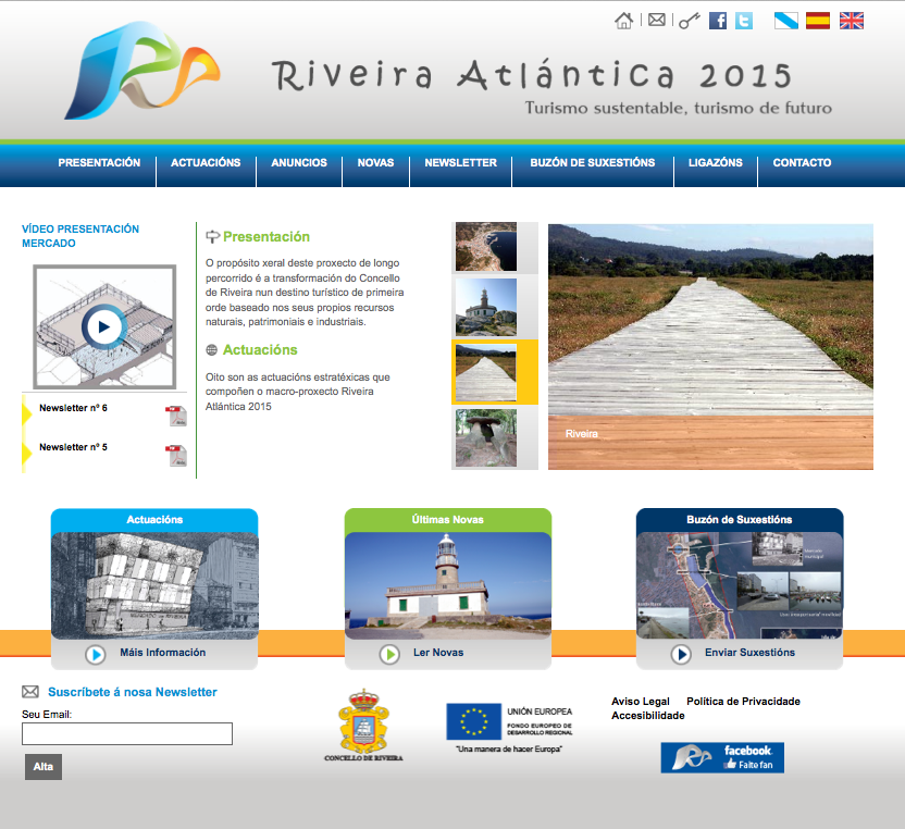 Nueva web Riveira atlántica 2015