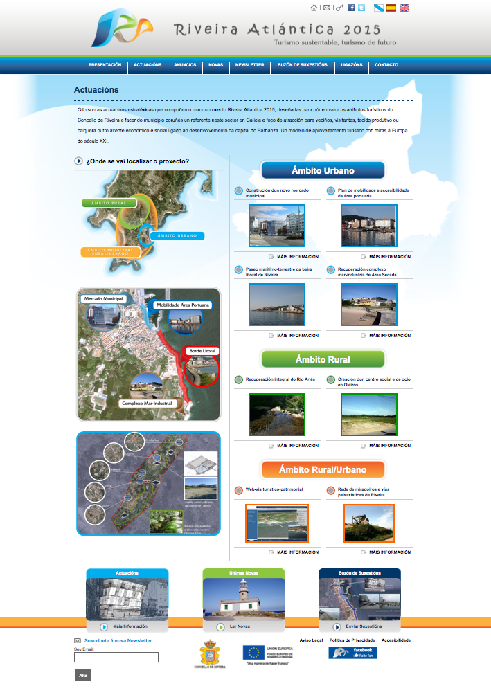 Nueva web Riveira atlántica 2015